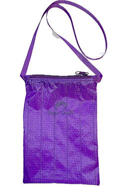 Reise-/Pass-/Handy Umhängetasche nur 9 gr. -Violett- aus Gleitschirmstoff - upcycling