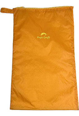 Travelbag - Packsack -  7 Liter nur 16 gr. - orange/gelb- aus Gleitschirmstoff - upcycling